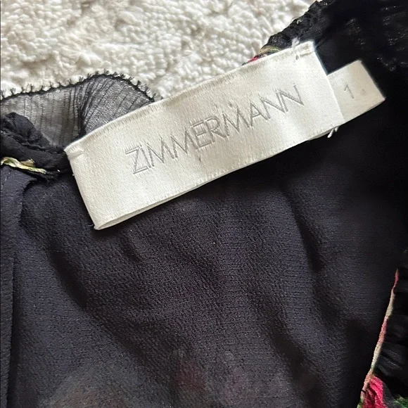Zimmermann Black and Pink Floral romper - Picture 2 of 2